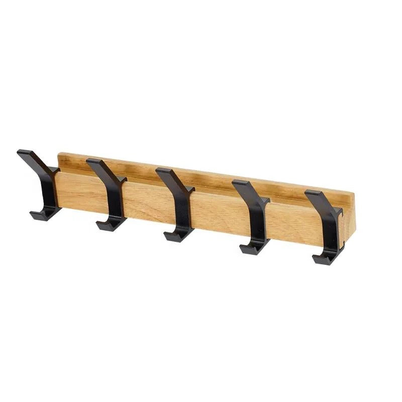 Wandgarderobe mit 5 verstellbaren Doppelhaken