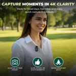 Kompakte 4K Action-Kamera mit wasserdichtem Gehäuse und 128GB Speicher