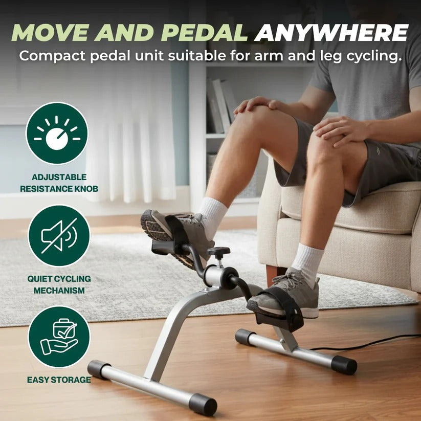 Kompakter Pedaltrainer für Zuhause mit einstellbarem Widerstand