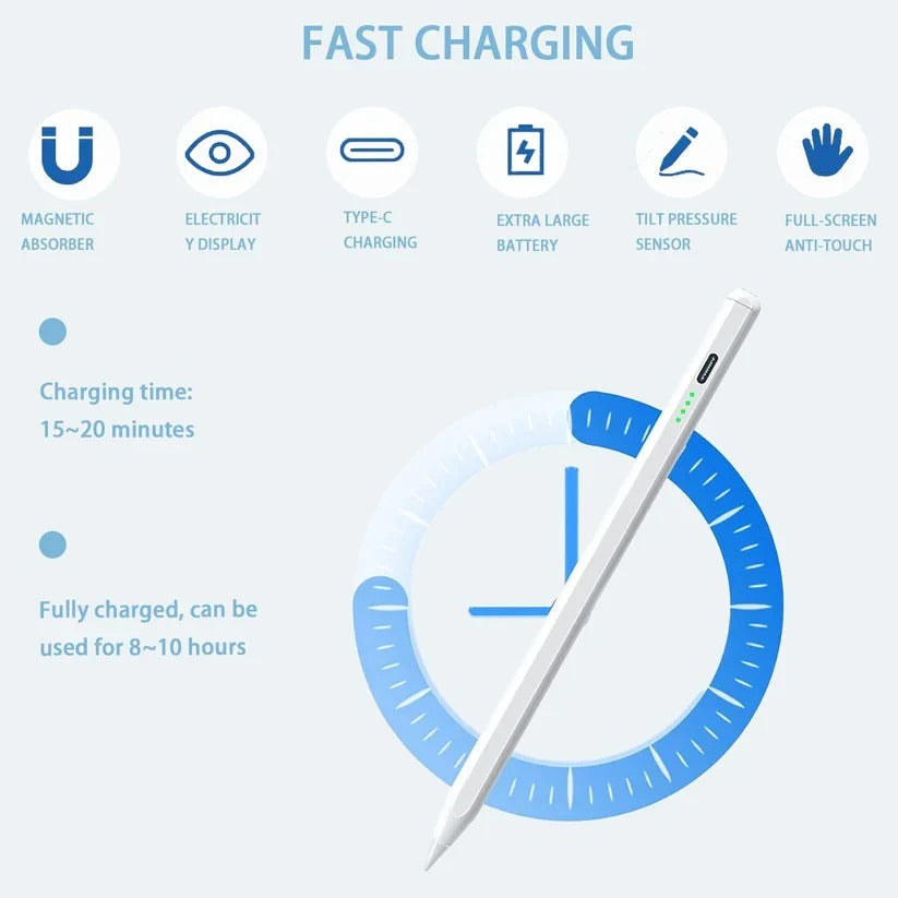 Präziser Stylus mit Magnethalterung für Tablets und Notizen