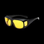 Überbrückungsbrille für Nachtfahrten mit polarisierenden Gläsern und seitlichem Sichtfeld
