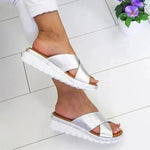 Damen Plattform-Sandalen mit offenem Zehenbereich und Wedge-Absatz