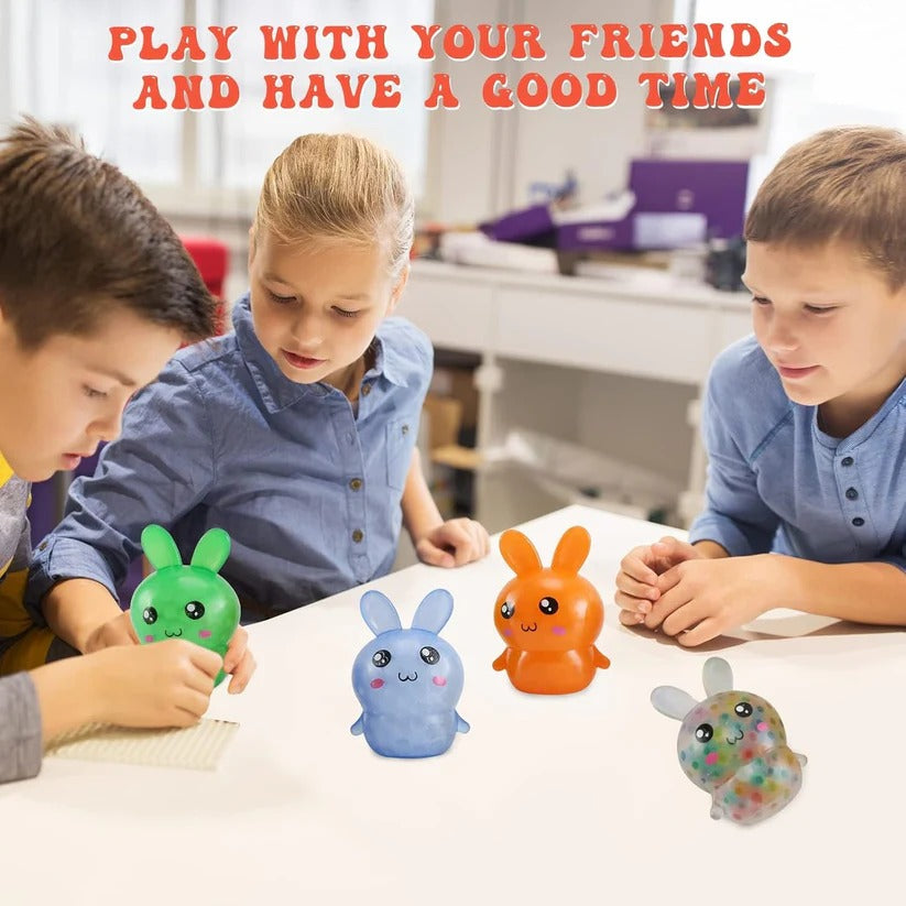 BunnyBreeze Stressball-Set für Ostern – 4 Stück für Schreibtisch und Geschenkkorb
