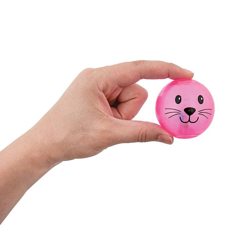 Bunte LED Sprungbälle mit Osterhasenmotiv – 12er Pack für Kinder