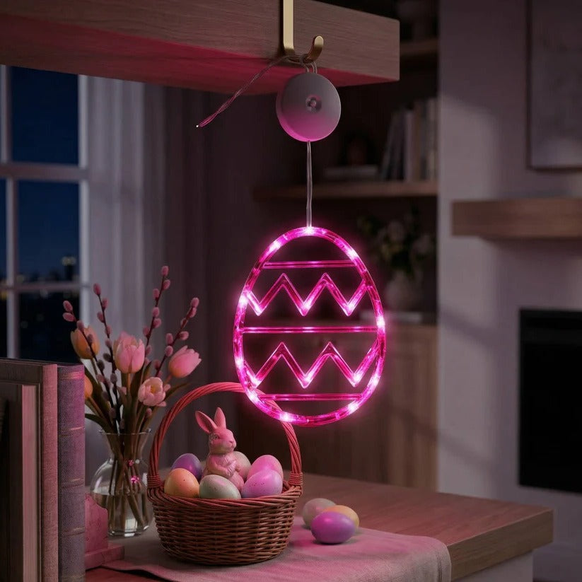 Bunte LED-Osterlichter für Fenster und Raumdekoration