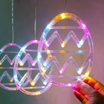 Bunte LED-Osterlichter für Fenster und Raumdekoration