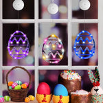 Bunte LED-Osterlichter für Fenster und Raumdekoration