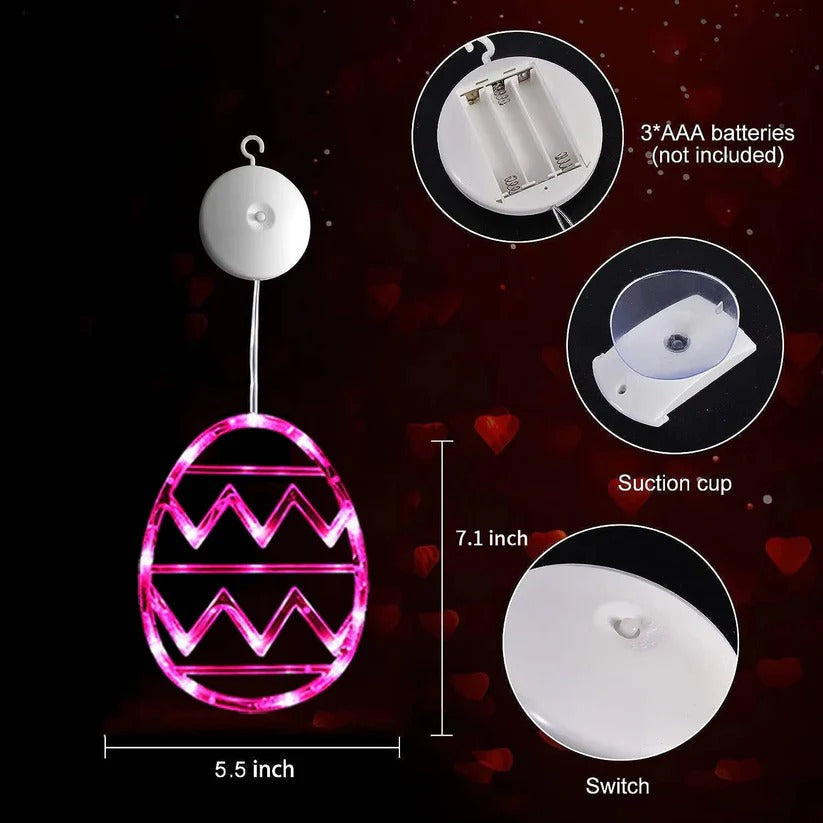 Bunte LED-Osterlichter für Fenster und Raumdekoration