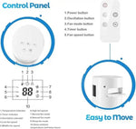 Eleganter Standventilator ohne Blades mit Fernbedienung und 3 Geschwindigkeitsmodi