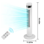 Eleganter Standventilator ohne Blades mit Fernbedienung und 3 Geschwindigkeitsmodi
