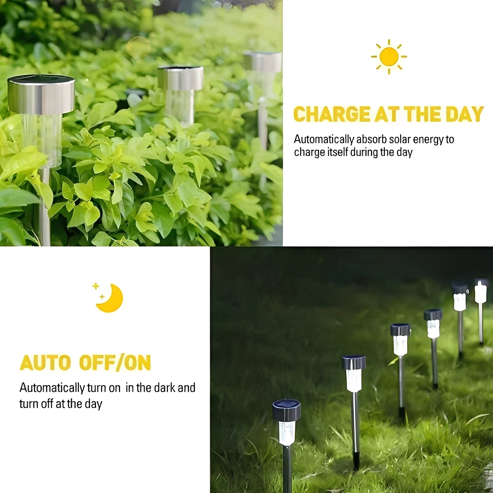 Solarbetriebene LED-Lichterketten für Garten und Außenbereich, 10er Set
