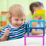 Regenbogen Stapelspielzeug aus Holz – Buntes Lernspiel für Kinder