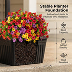 Solarleuchte mit integriertem Blumentopf – warmes Licht für den Garten