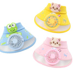 Sonnenhut für Kinder mit Ventilator – Verstellbarer Sommerhut im Frosch-Design
