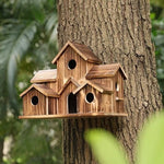 Hölzernes Vogelhaus – Handgefertigtes Baumvogelhaus mit 6 Löchern