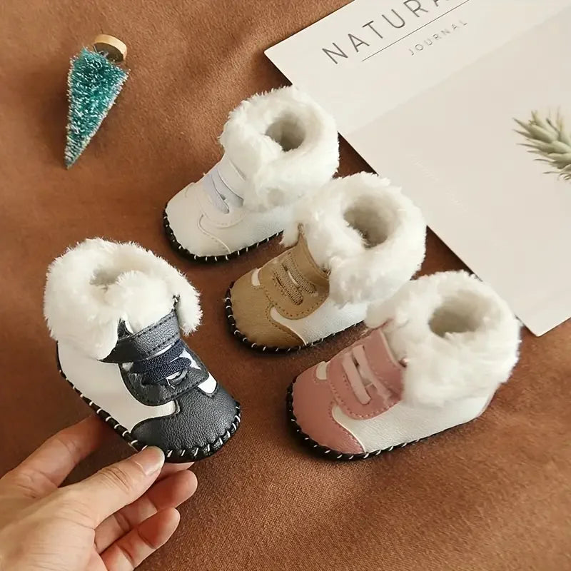 Bequeme und warme Babyschuhe für den Winter mit verstellbarem Verschluss