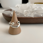 Smile Ring | Adjustable | Hypoallergenic | Silver-Look