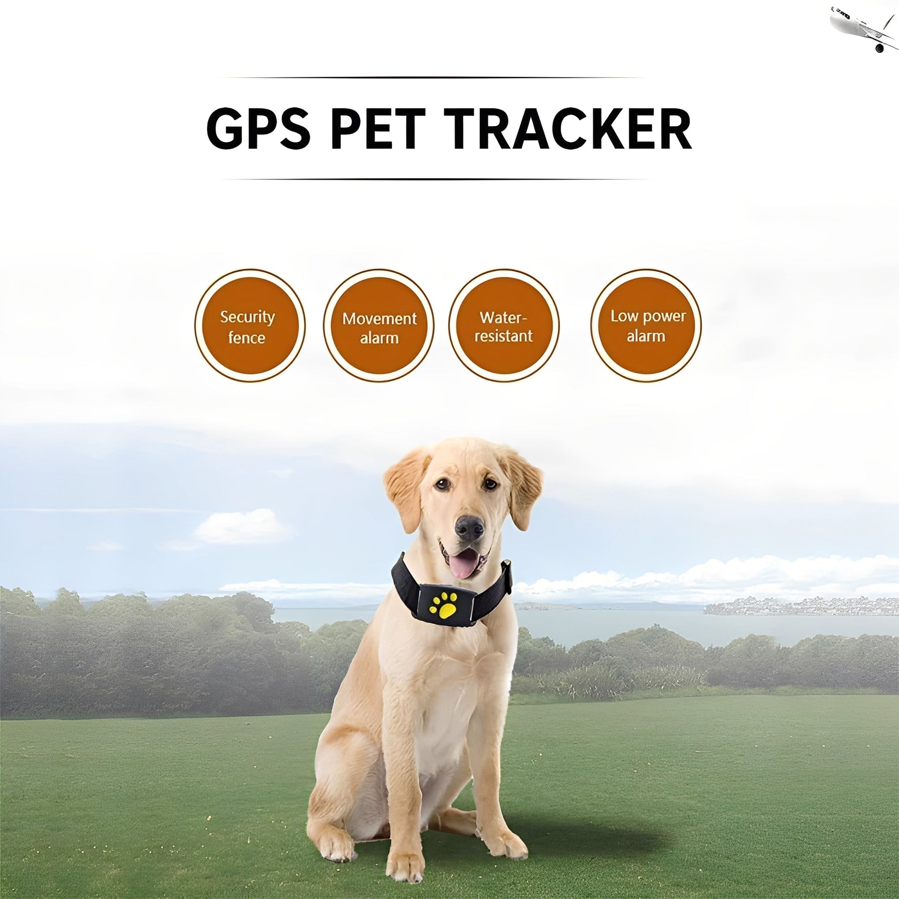 Intelligenter GPS-Halsband für Haustiere mit App-Integration und verstellbarem Riemen
