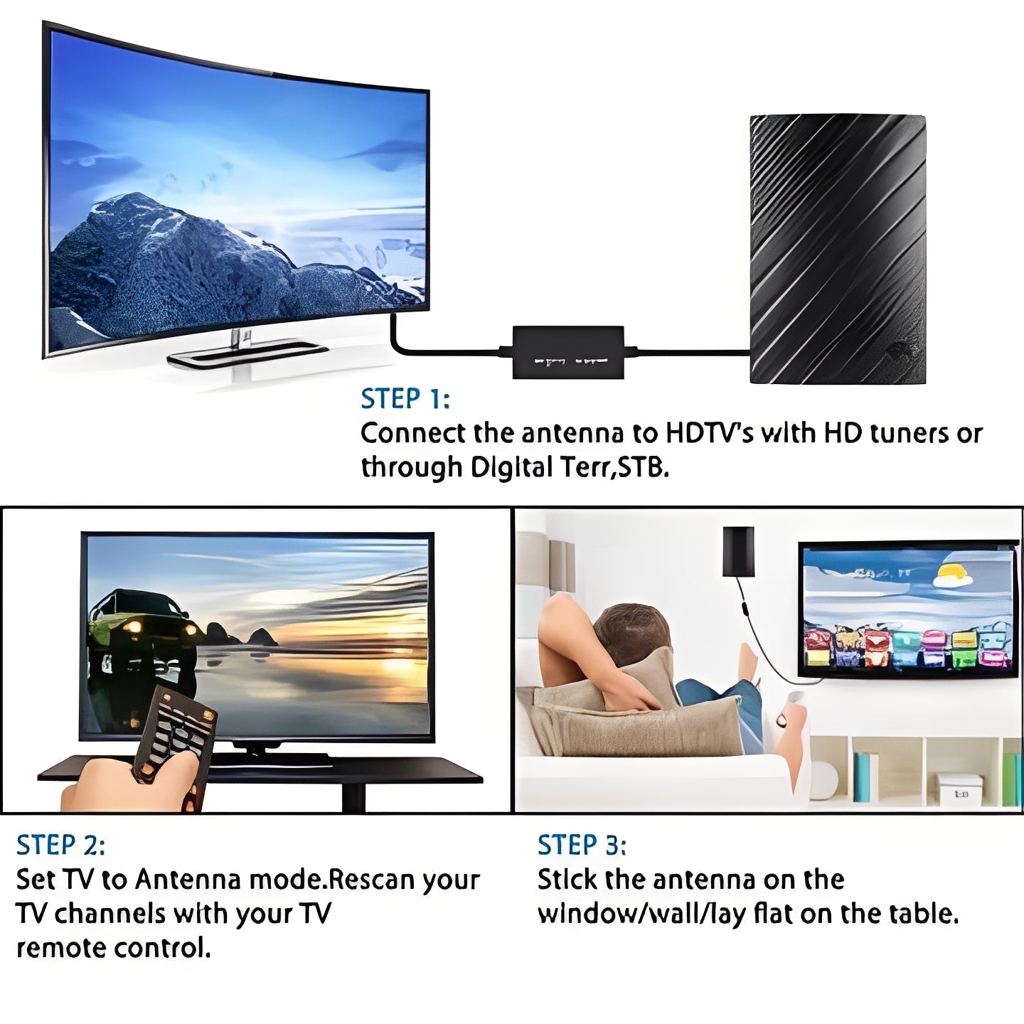 Digitale TV-Antenne für Empfang von terrestrischen Sendungen
