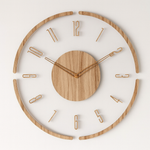 Wanduhren aus Glas im skandinavischen Design mit Holzoptik