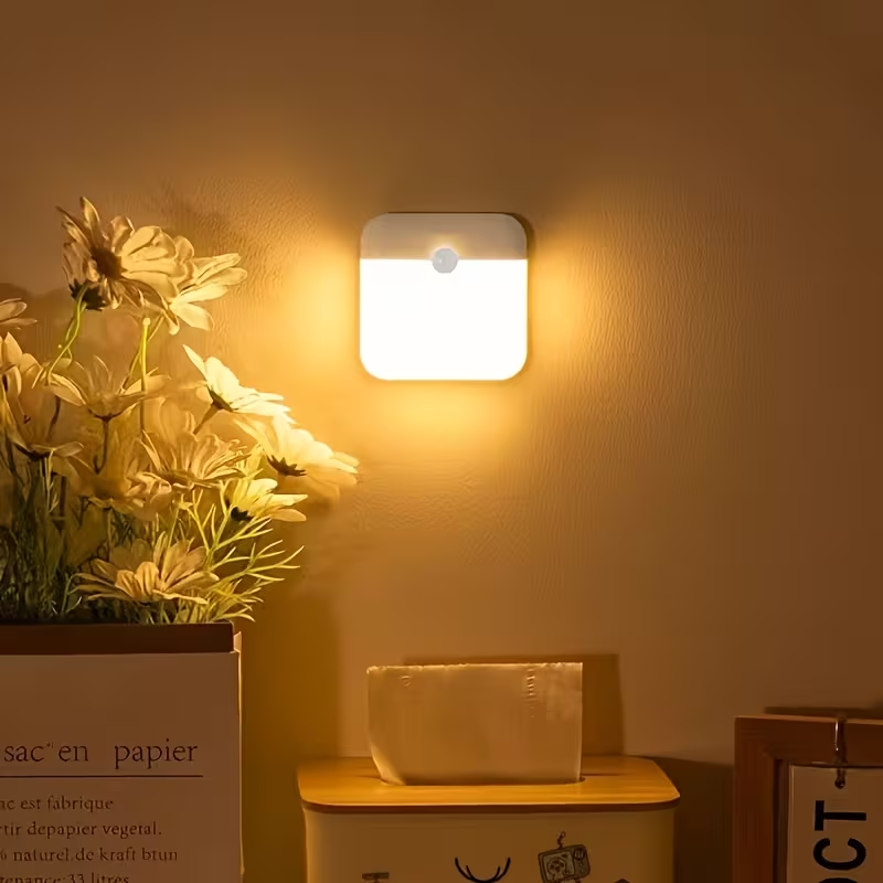 Intelligente Bewegungsmelder-Nachtlampe – Wiederaufladbares LED-Licht für Zuhause