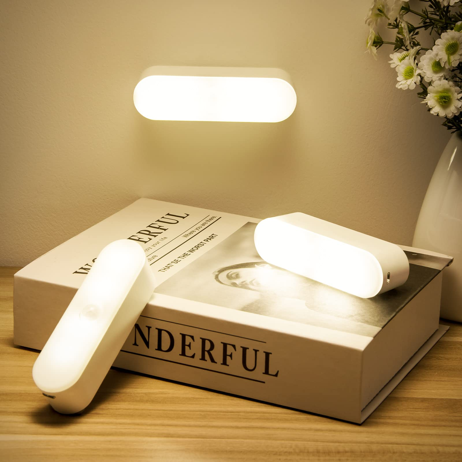 Kabellose Bewegungsmelder-Wandleuchte – USB-aufladbare Innenleuchte für Sicherheit und modernes Design