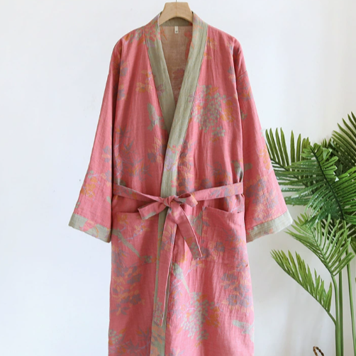 Lightweight Cotton Bathrobe – Soft, Breathable, and Quick-Drying for Everyday Wear