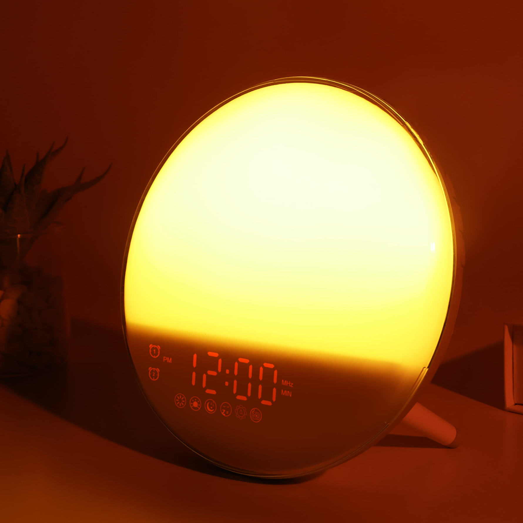 Sanfte Aufwachlampe mit Sonnenaufgangs-Simulation und App-Steuerung
