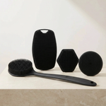 Hygienic 4-piece silicone brush set for your bathroom