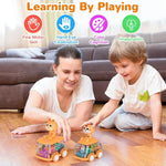 Interaktives Kinderfahrzeug – Transparentes Turbo-Auto mit Lichtern und Zahnrädern