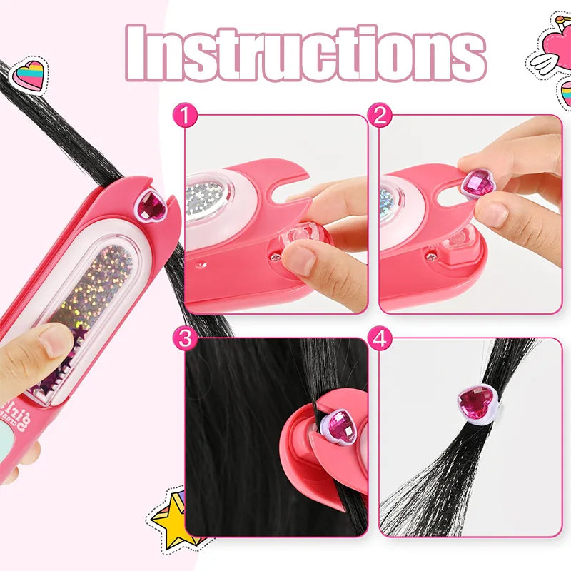 Kreativer Haarschmuck-Tacker für funkelnde Frisuren
