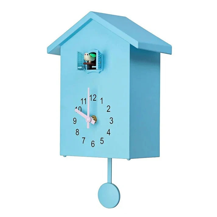 Elegante Wanduhr mit Vogelakzent und Anpassbarem Klang