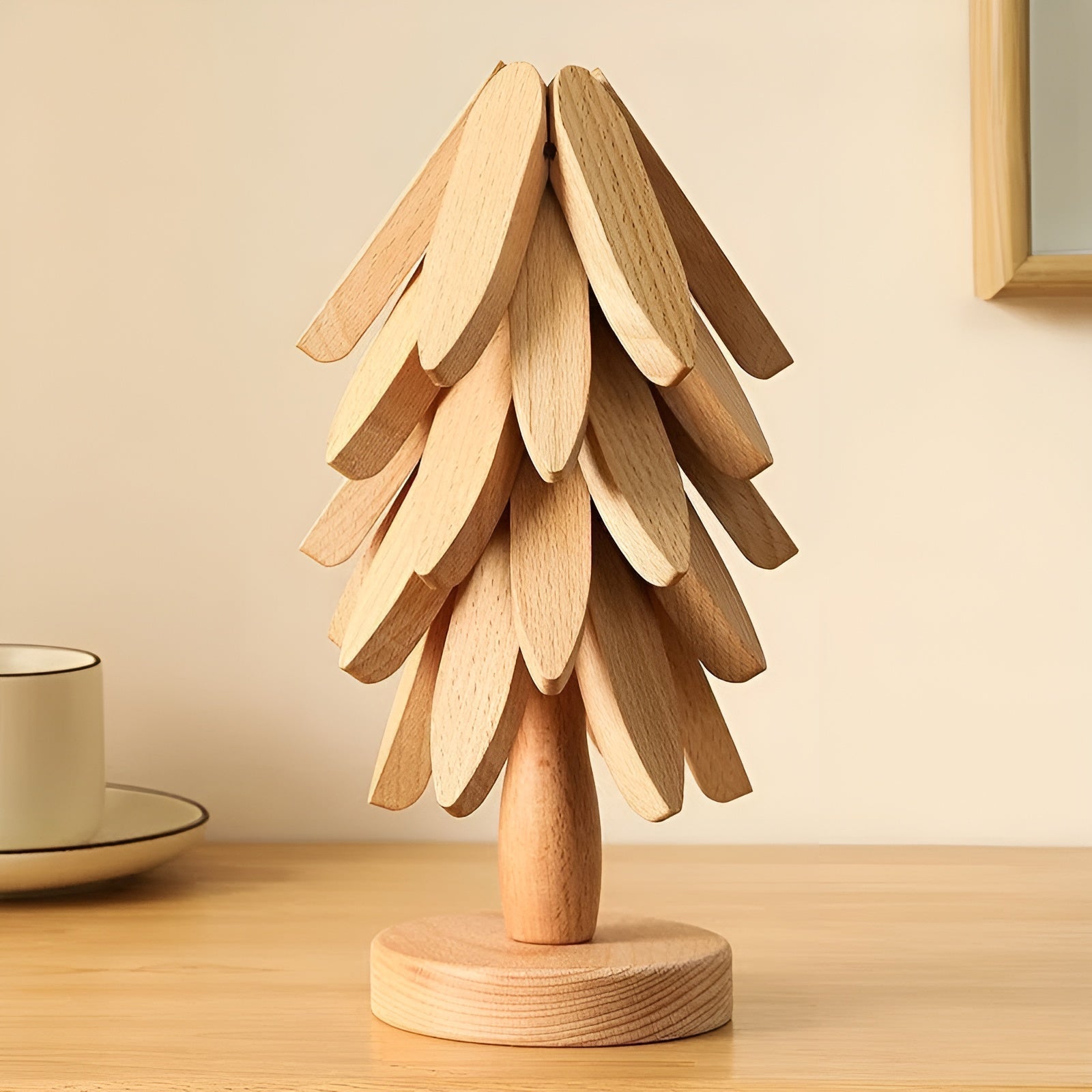 Weihnachtsbaum Untersetzer faltbar – Dekorativ und praktisch | Ideal für Getränke und Feiertage