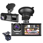 Dreifach-Kamera Dashcam mit 2 Zoll Bildschirm und Parküberwachung