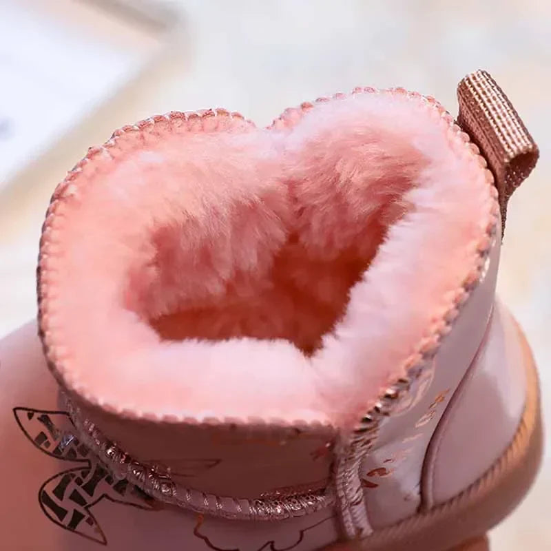 Schneestiefel für Kinder mit modischem Druck – wasserfestes Design