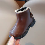 Klassische Rüschenschuhe aus Leder für Kinder – Bequem und Warm