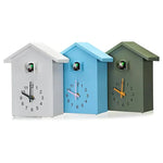 Stilvolle Wanduhr mit Vogelmotiv und einstellbarem Klang