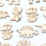 Dinosaurier Holzscheiben Set – 20 Teile für kreative Projekte