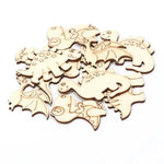 Dino-Design Holzscheiben Set, 20 Stück für Kreativprojekte