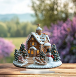 Leuchtendes Lebkuchenhaus – Festliche Tischdekoration für Weihnachten