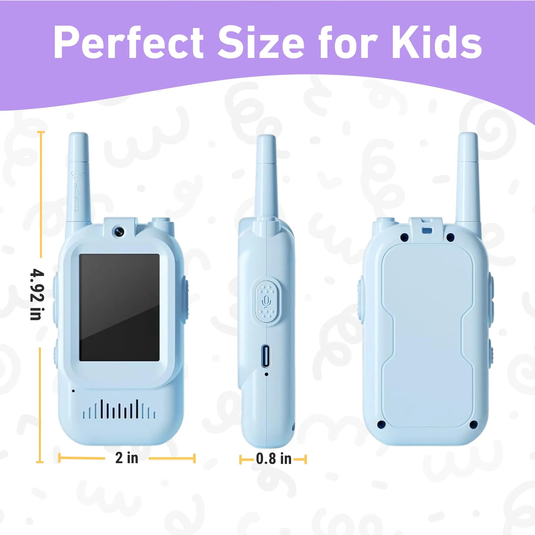 Interaktives Videokommunikationsgerät für Kinder | USB C Aufladung