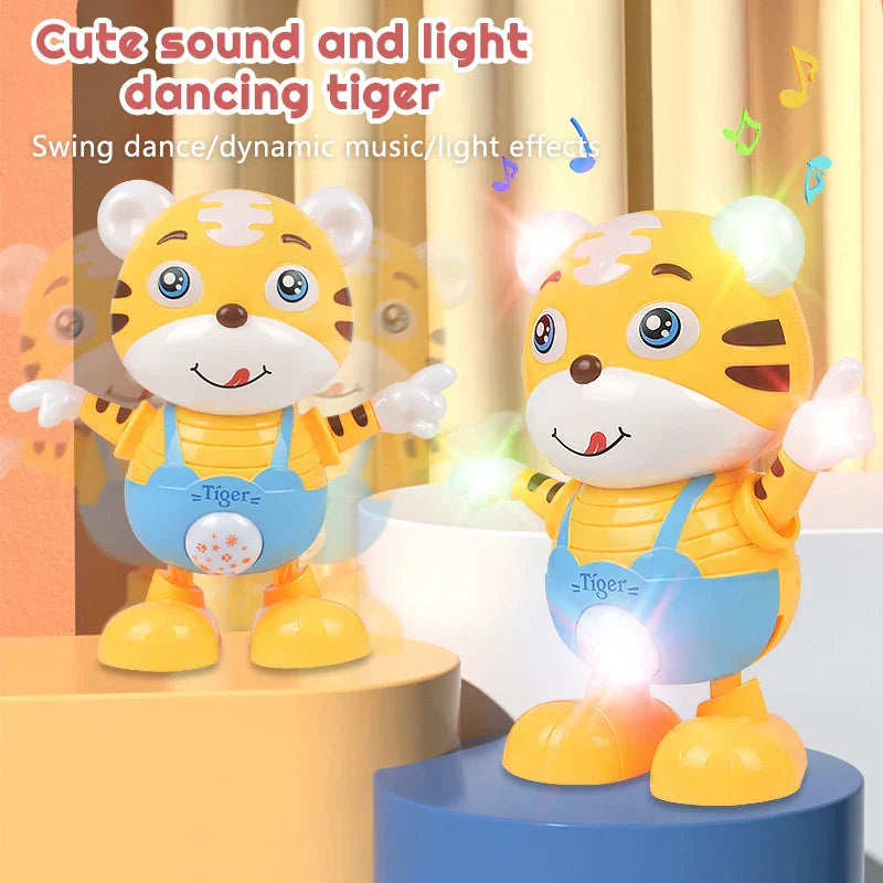 Tanzender Tiger mit Musik und Lichtern – Musikalisches Lernspielzeug