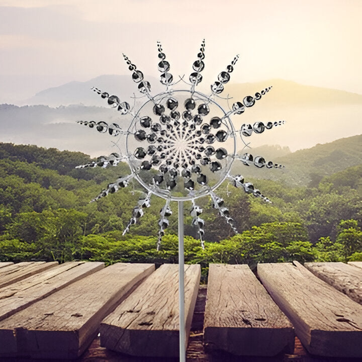 Wetterfester Garten-Windspinner aus Metall für eindrucksvolle Bewegung