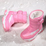Winterstiefel für Kinder mit Klettverschluss – Weiches Plüschfutter
