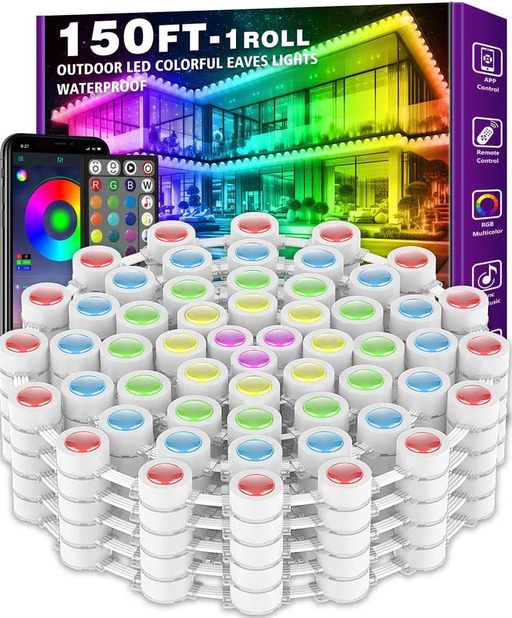 App-gesteuertes LED Außenbeleuchtungsset für Soffiten
