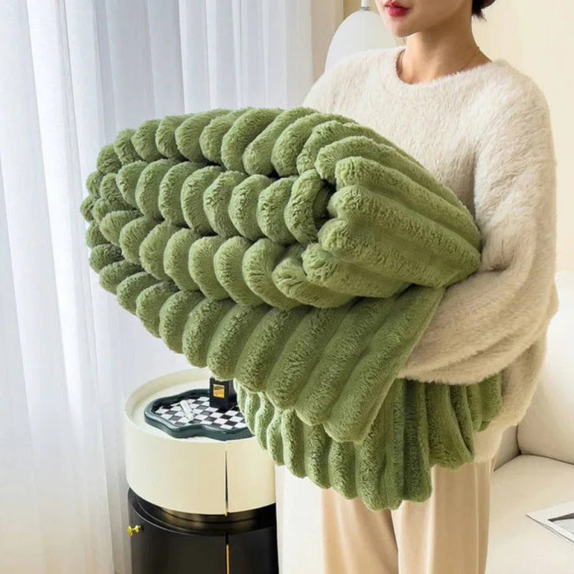 Gemütliche Plüschdecke für Couch und Bett – Kuschelige Wärme