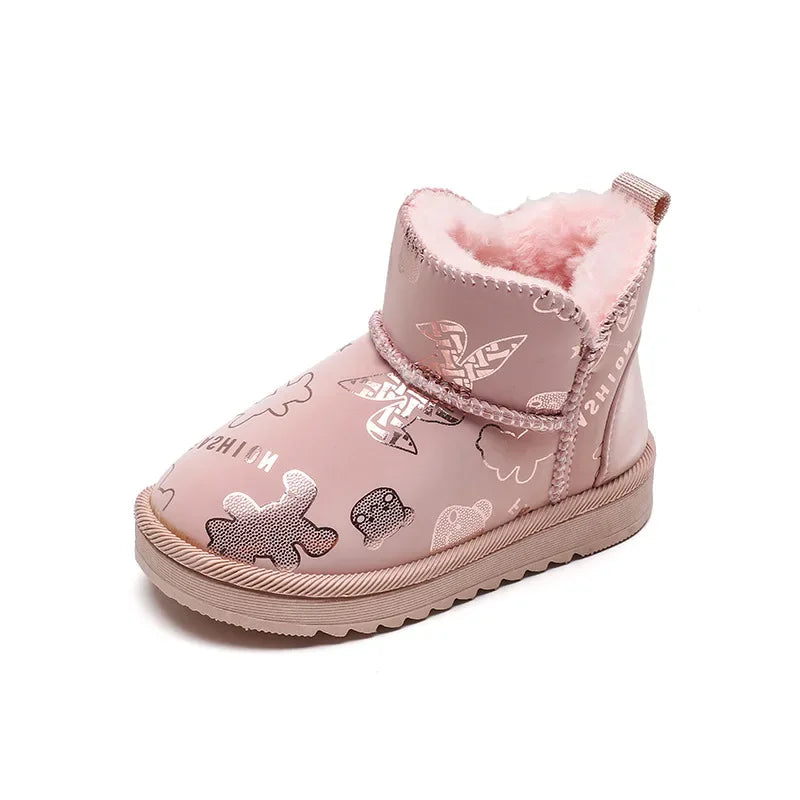 Schneestiefel für Kinder mit modischem Druck – wasserfestes Design