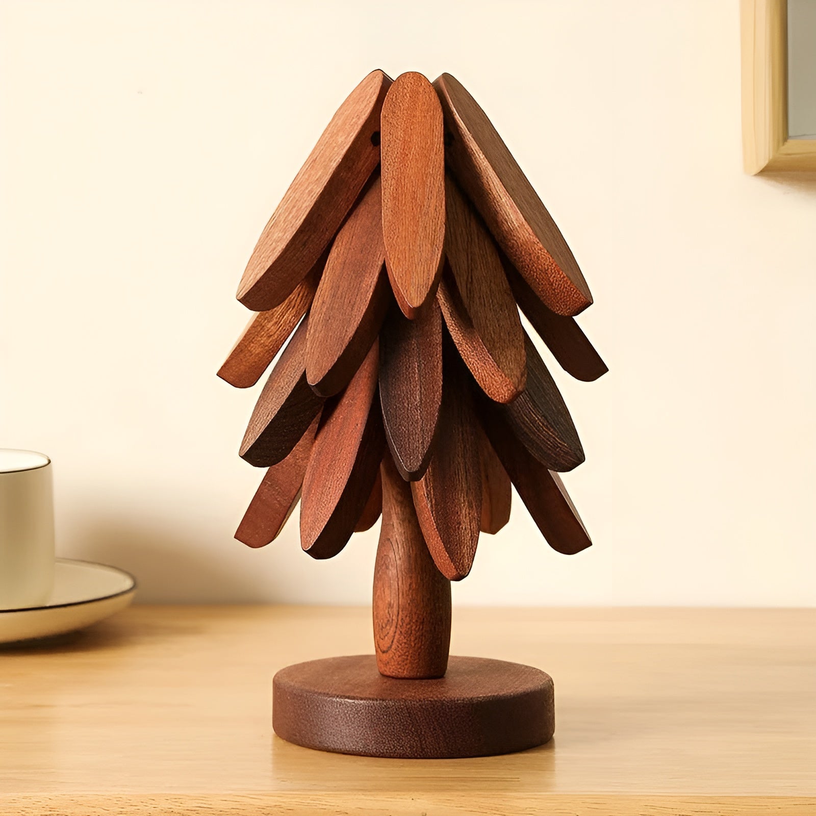 Weihnachtsbaum Untersetzer faltbar – Dekorativ und praktisch | Ideal für Getränke und Feiertage