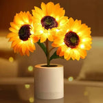 USB Aufladbare LED Sonnenblumenlampe mit Flexibel Einstellbarem Stiel