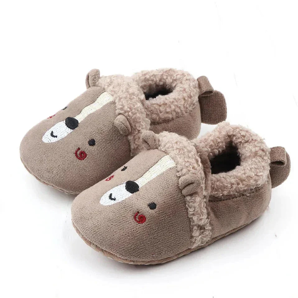 Tierische Hausschuhe aus Plüsch für Babys und Kleinkinder – Warm